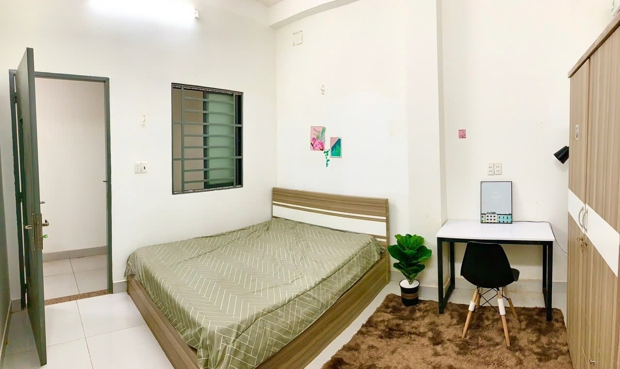 Phòng trọ Studio 20m2 tại Redhouse Hồ Xuân Hương - Bình Thạnh  - Phòng ngủ