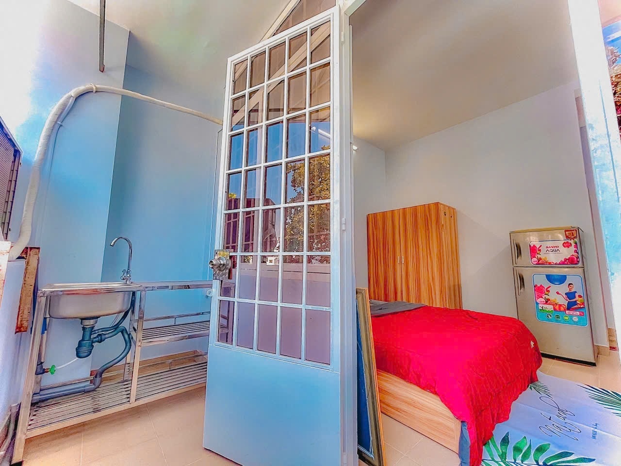 Phòng trọ Studio 32m2 tại HN Room Phan Văn Trị - Bình Thạnh - Phòng bếp