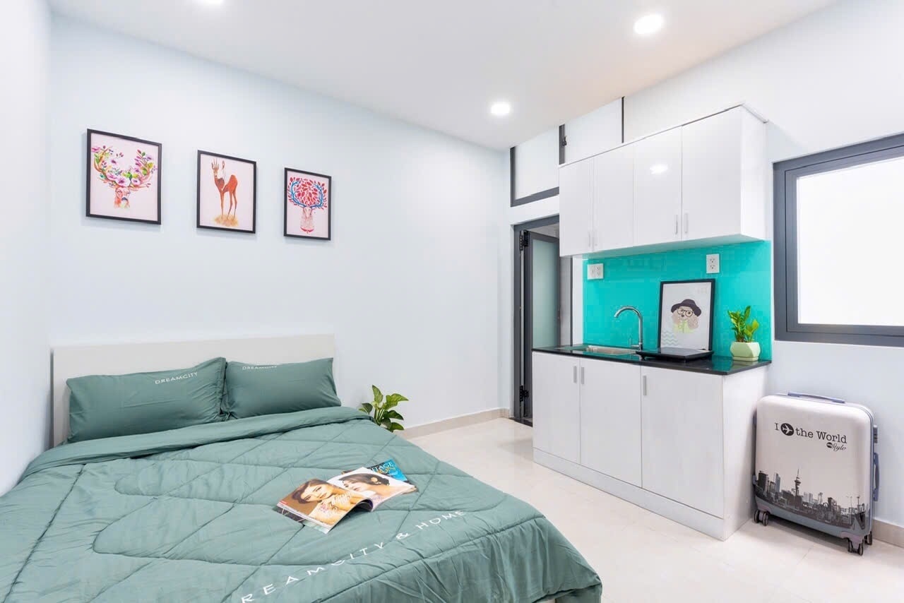 Phòng trọ Studio 30m2 tại SaiGon House Nơ Trang Long - Bình Thạnh - Phòng ngủ