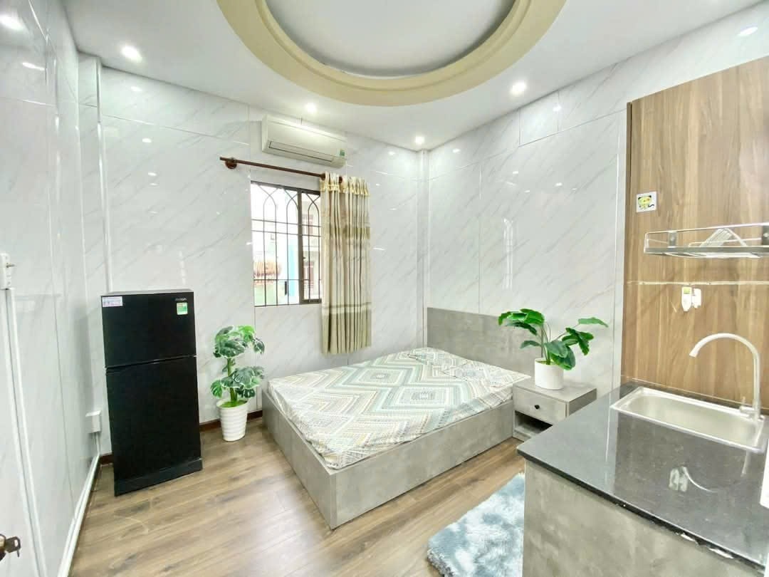 Phòng trọ Studio 25m2 tại QC Home Vạn Kiếp - Bình Thạnh - Phòng khách