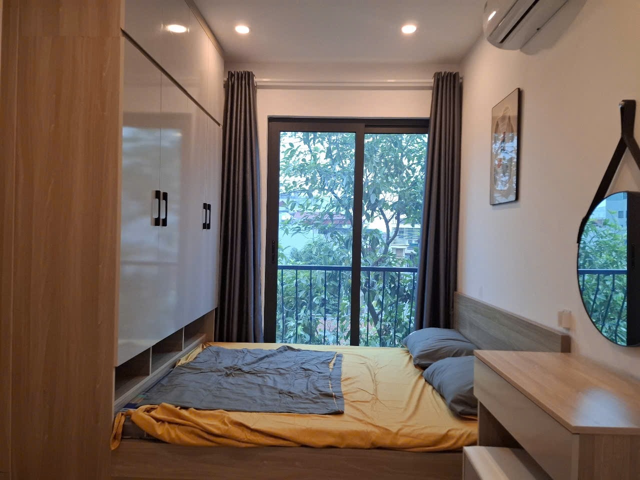 Phòng trọ Studio 18m2 tại HANOI Apartment Xuân Đỉnh - Cầu Giấy - Phòng ngủ