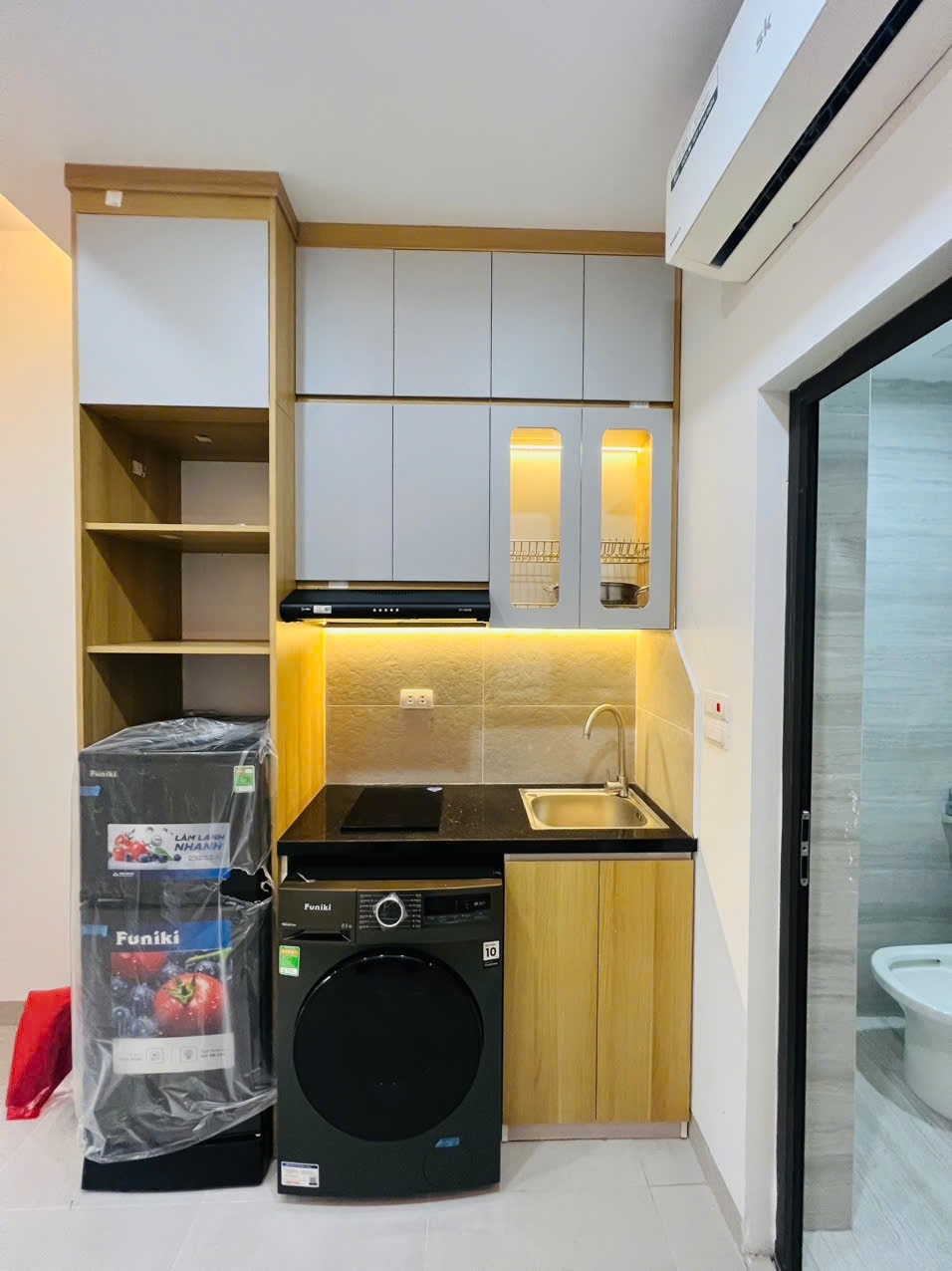 Phòng trọ Duplex 14.5m2 tại NT Apartment Phạm Văn Đồng - Bắc Từ Liêm - Phòng bếp