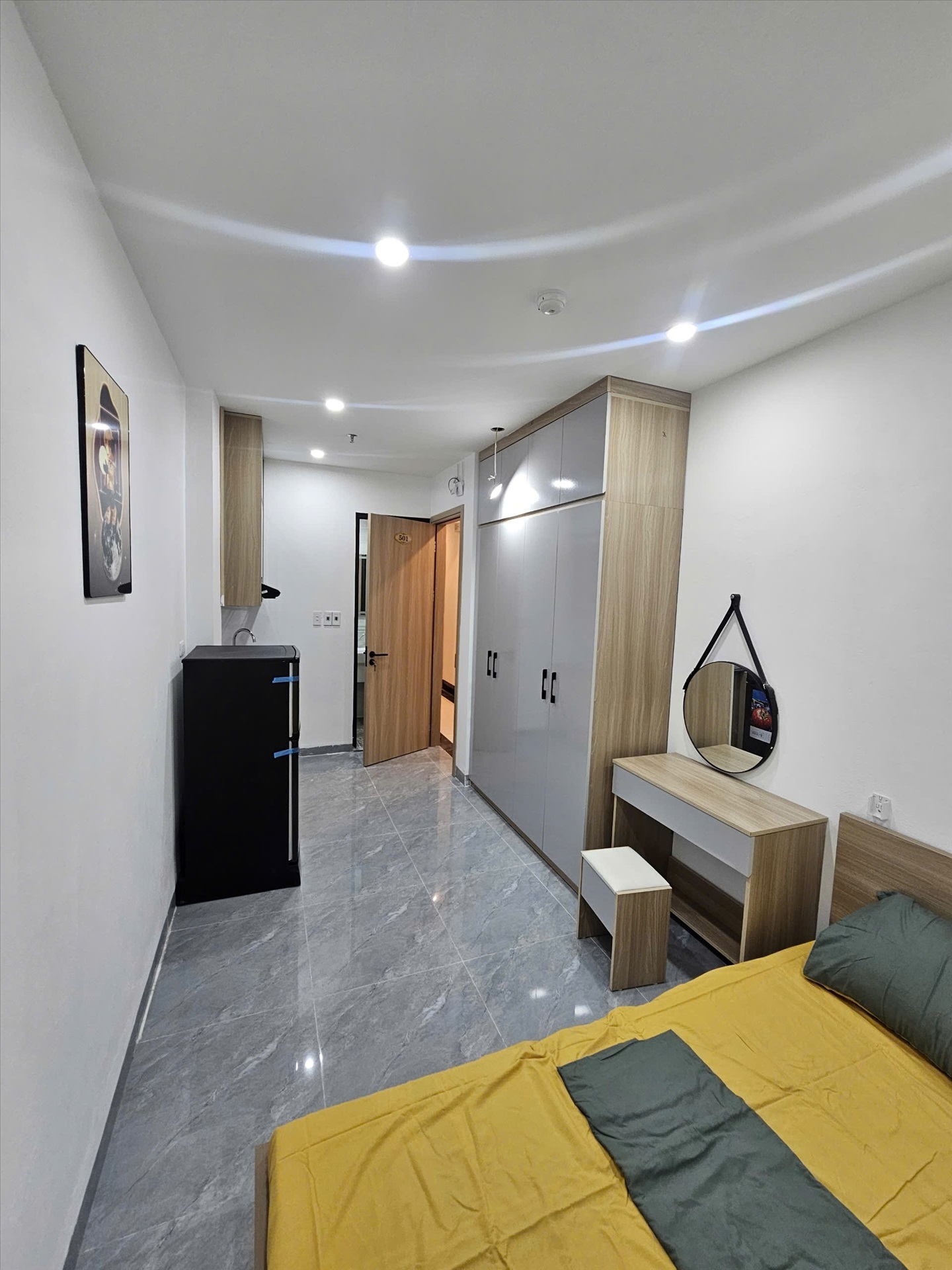 Phòng trọ Studio 18m2 tại HANOI Apartment Xuân Đỉnh - Cầu Giấy - Phòng khách