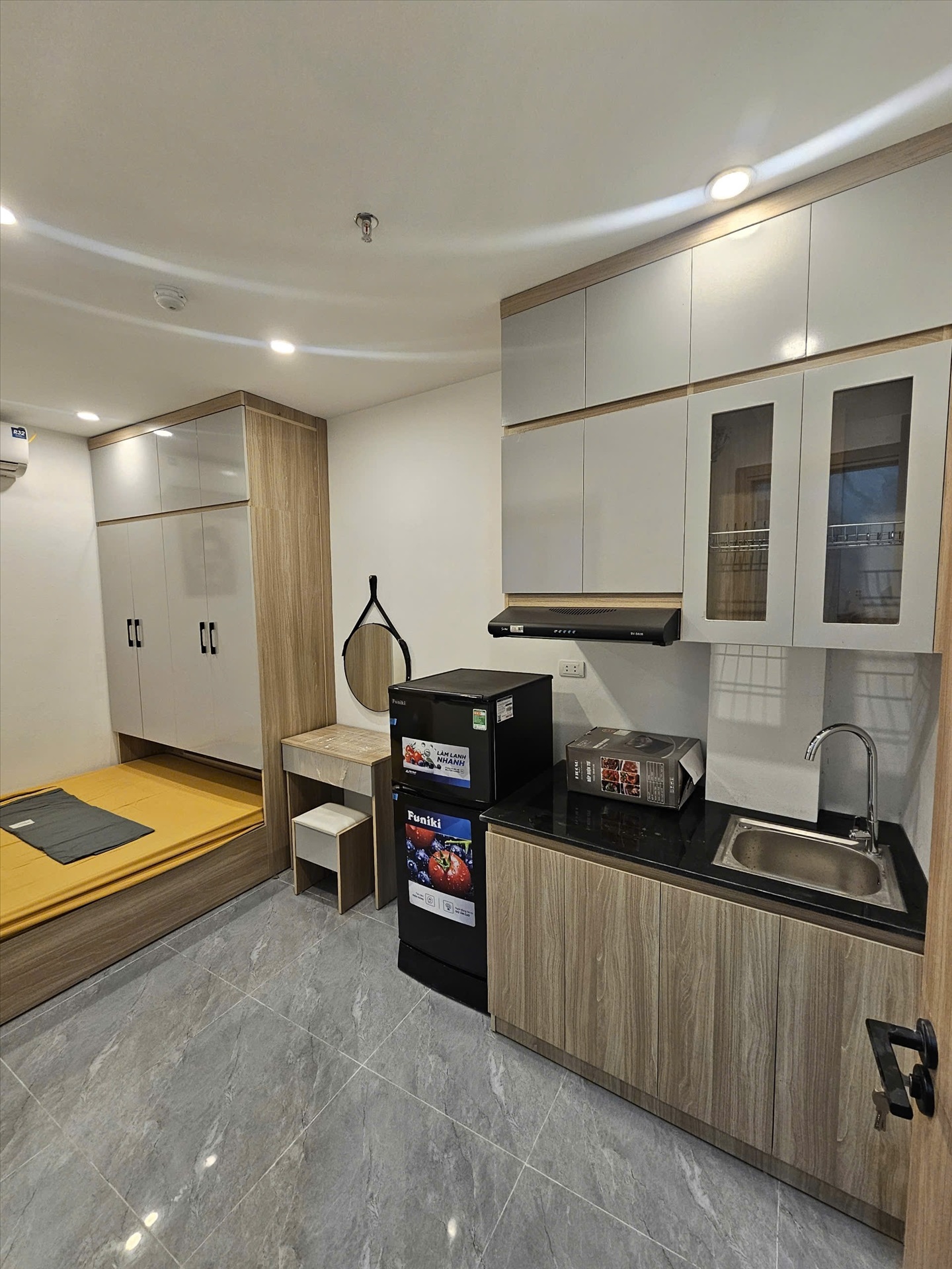 Phòng trọ Studio 16.8m2 tại HANOI Apartment Xuân Đỉnh - Cầu Giấy - Phòng bếp