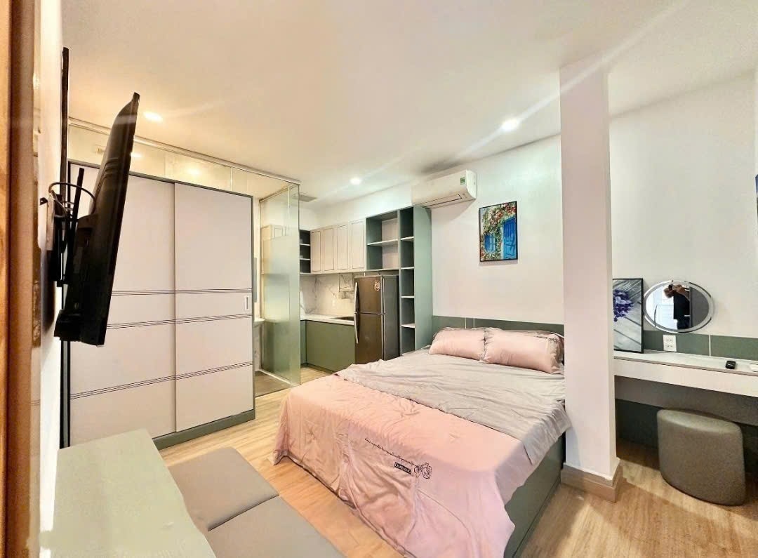 Phòng trọ Studio 30m2 tại N House Ngô Tất Tố - Bình Thạnh - Phòng ngủ