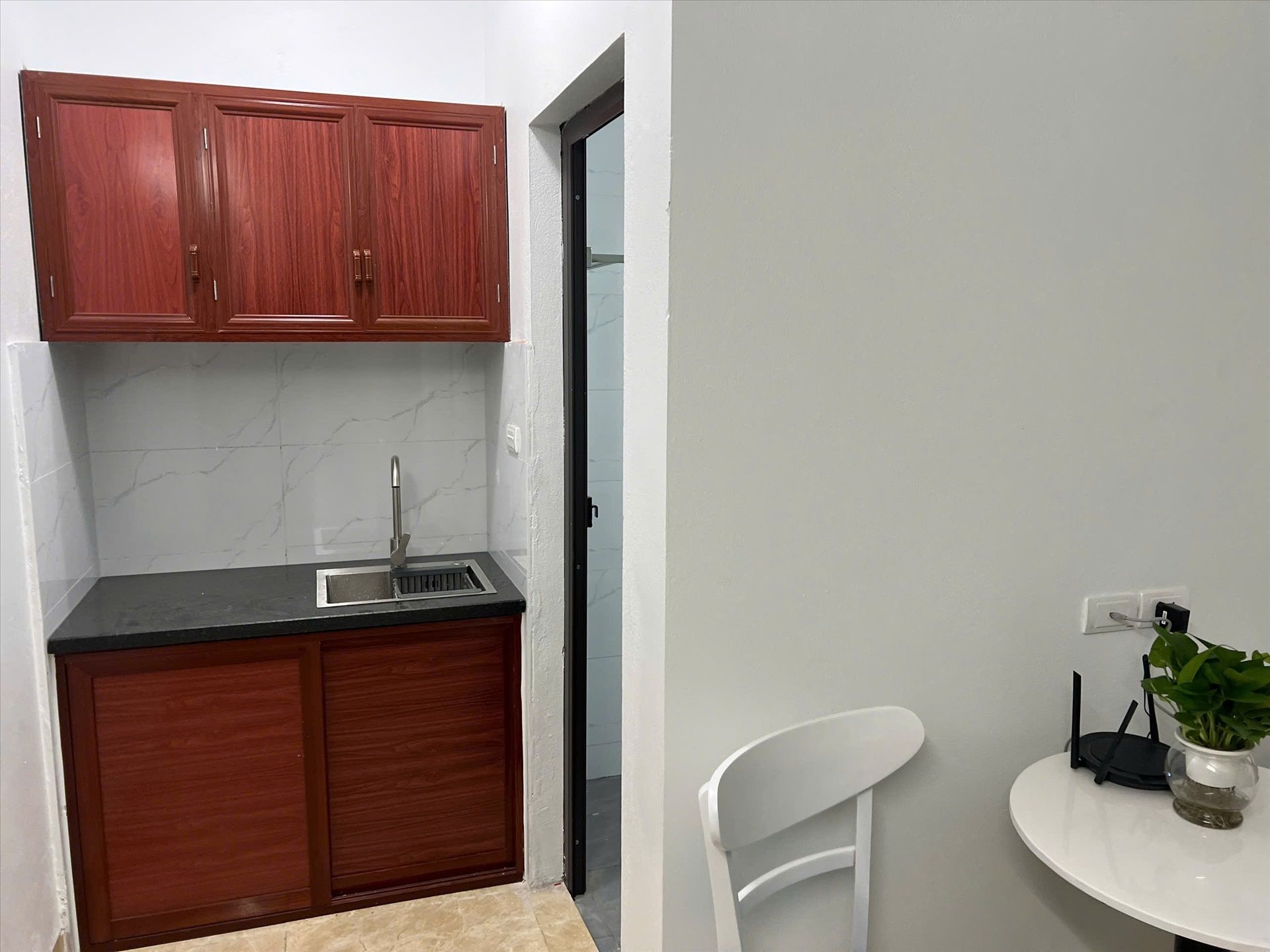 Phòng trọ Studio 25m2 tại TV House Đỗ Đức Dục - Nam Từ Liêm - Phòng bếp