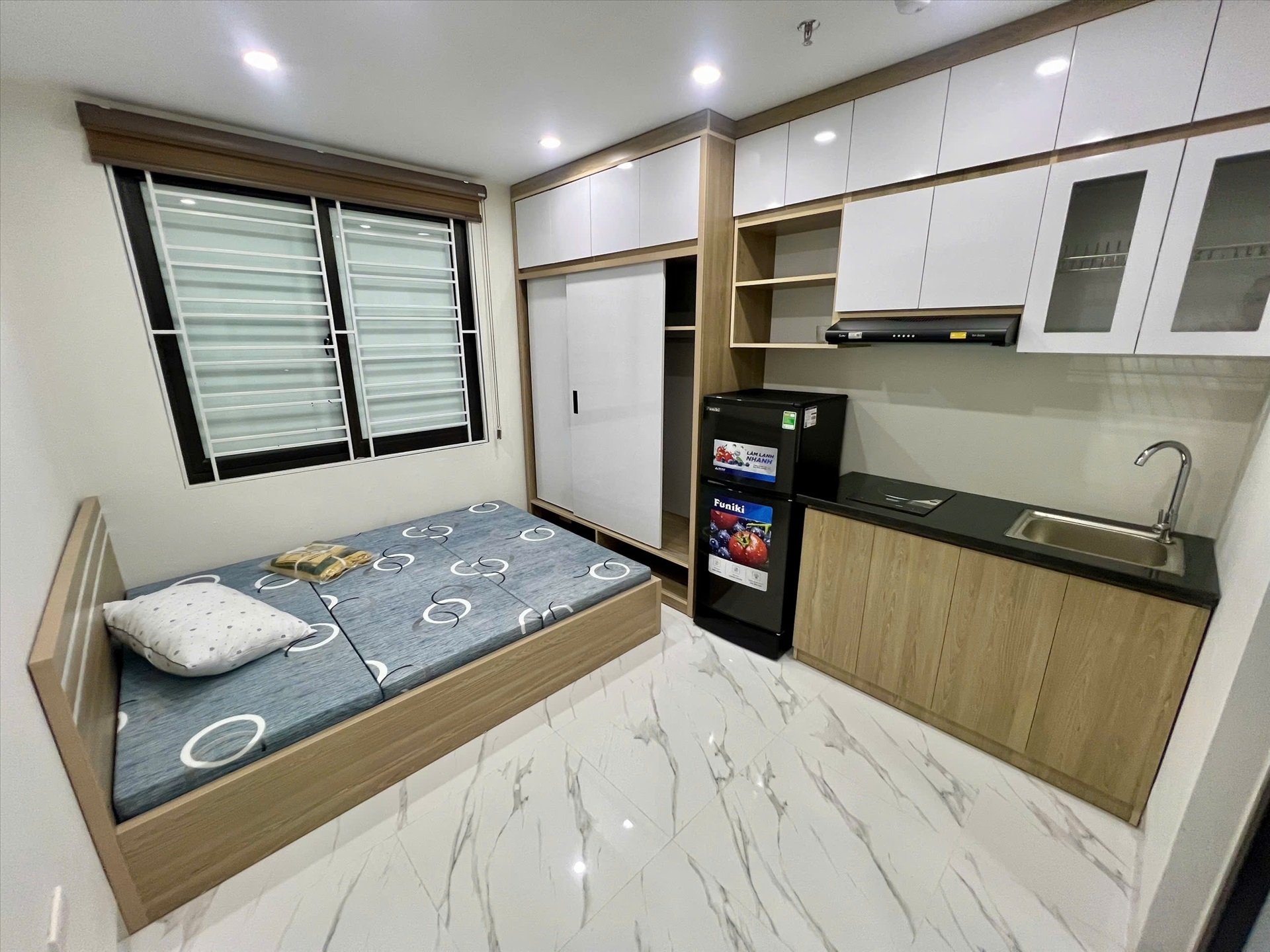 Phòng trọ Studio 15.45m2 tại TA Apartment Võ Chí Công - Cầu Giấy - Phòng ngủ
