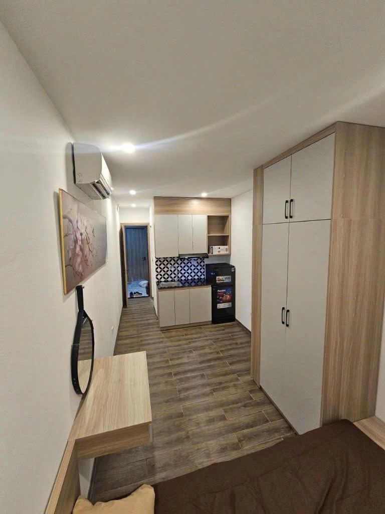 Phòng trọ Studio 18.2m2 tại HANOI Apartment Phú Mỹ - Nam Từ Liêm - Phòng khách
