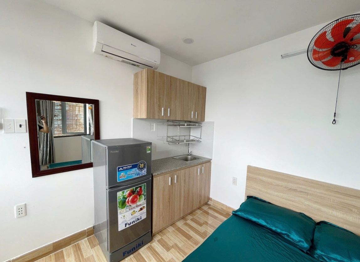 Phòng trọ Studio 30m2 tại XT House Phan Văn Trị - Bình Thạnh - Phòng bếp