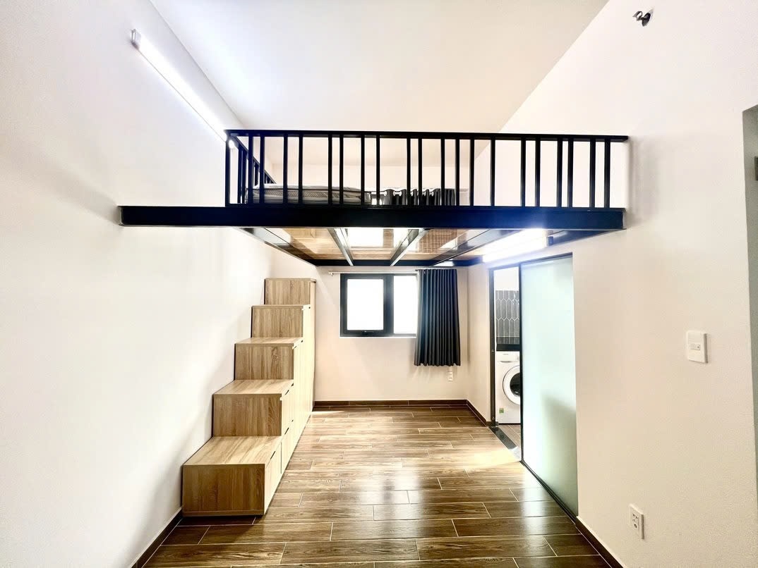 Phòng trọ Duplex 25m2 tại The Link 2 Ung Văn Khiêm - Bình Thạnh  - Phòng khách