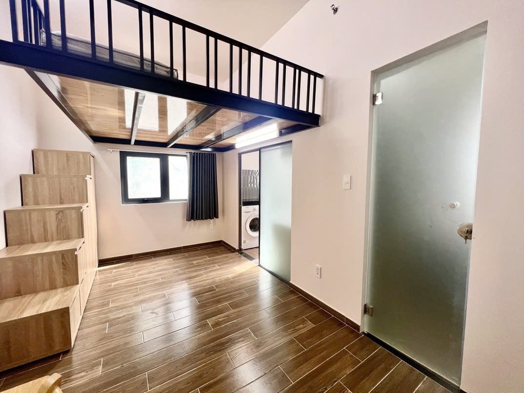 Phòng trọ Duplex 25m2 tại The Link 2 Ung Văn Khiêm - Bình Thạnh  - Phòng khách