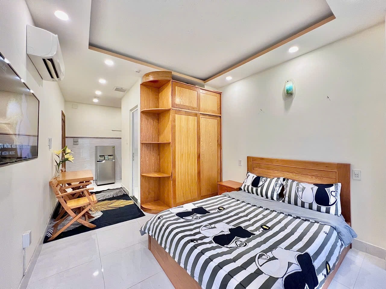 Phòng trọ Studio 30m2 tại HN Home Lê Văn Sỹ - Quận 3 - Phòng ngủ