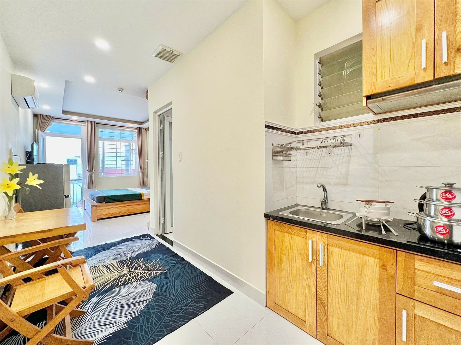 Phòng trọ Studio 35m2 tại HN Home Lê Văn Sỹ - Quận 3 - Phòng bếp