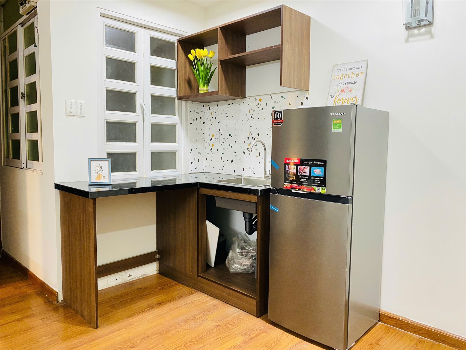 Phòng trọ Studio 28m2 tại AT House Phổ Quang - Phú Nhuận - Phòng bếp
