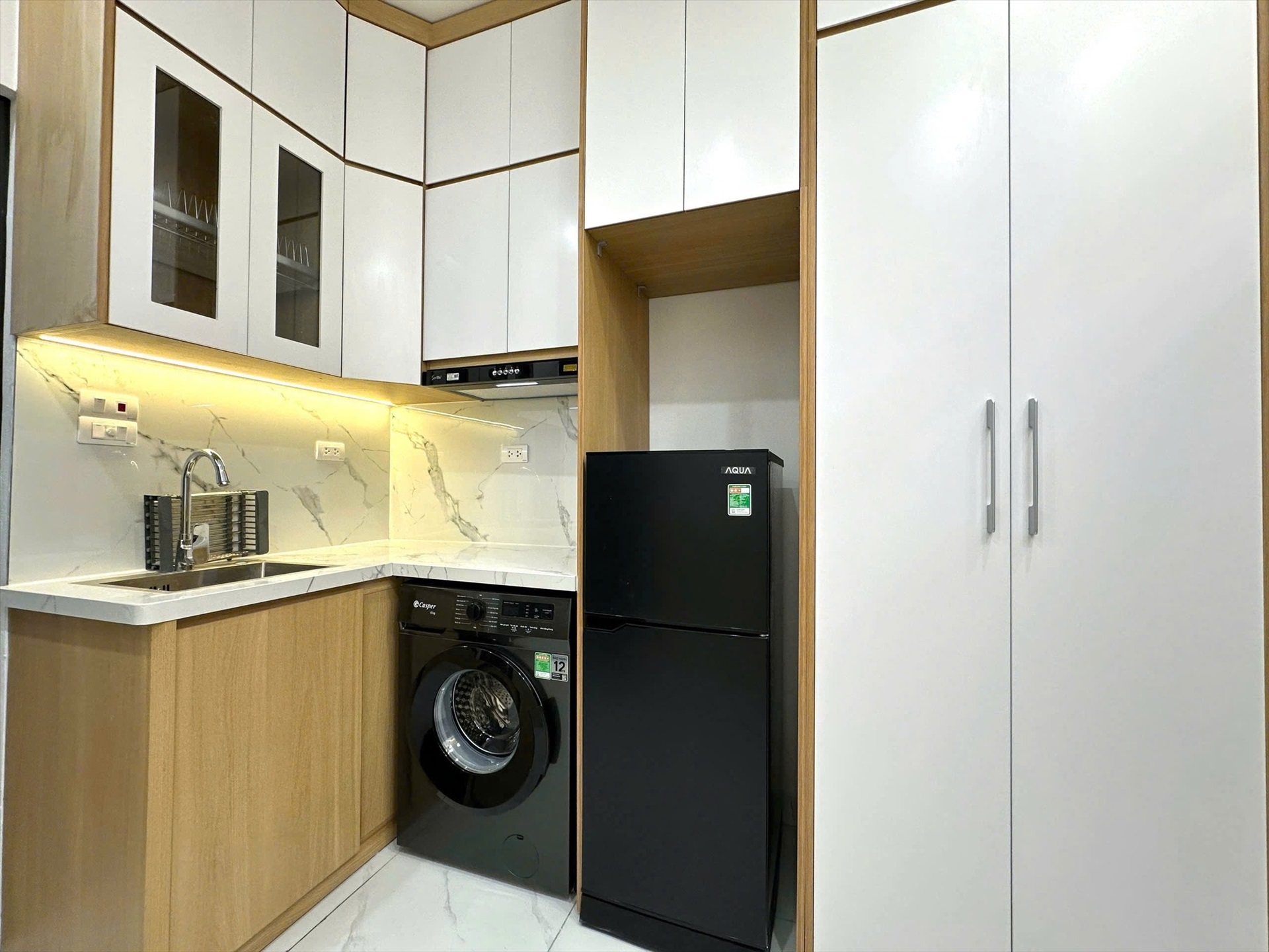 Phòng trọ Duplex 15m2 tại Funhome Trung Kính - Cầu Giấy - Phòng bếp