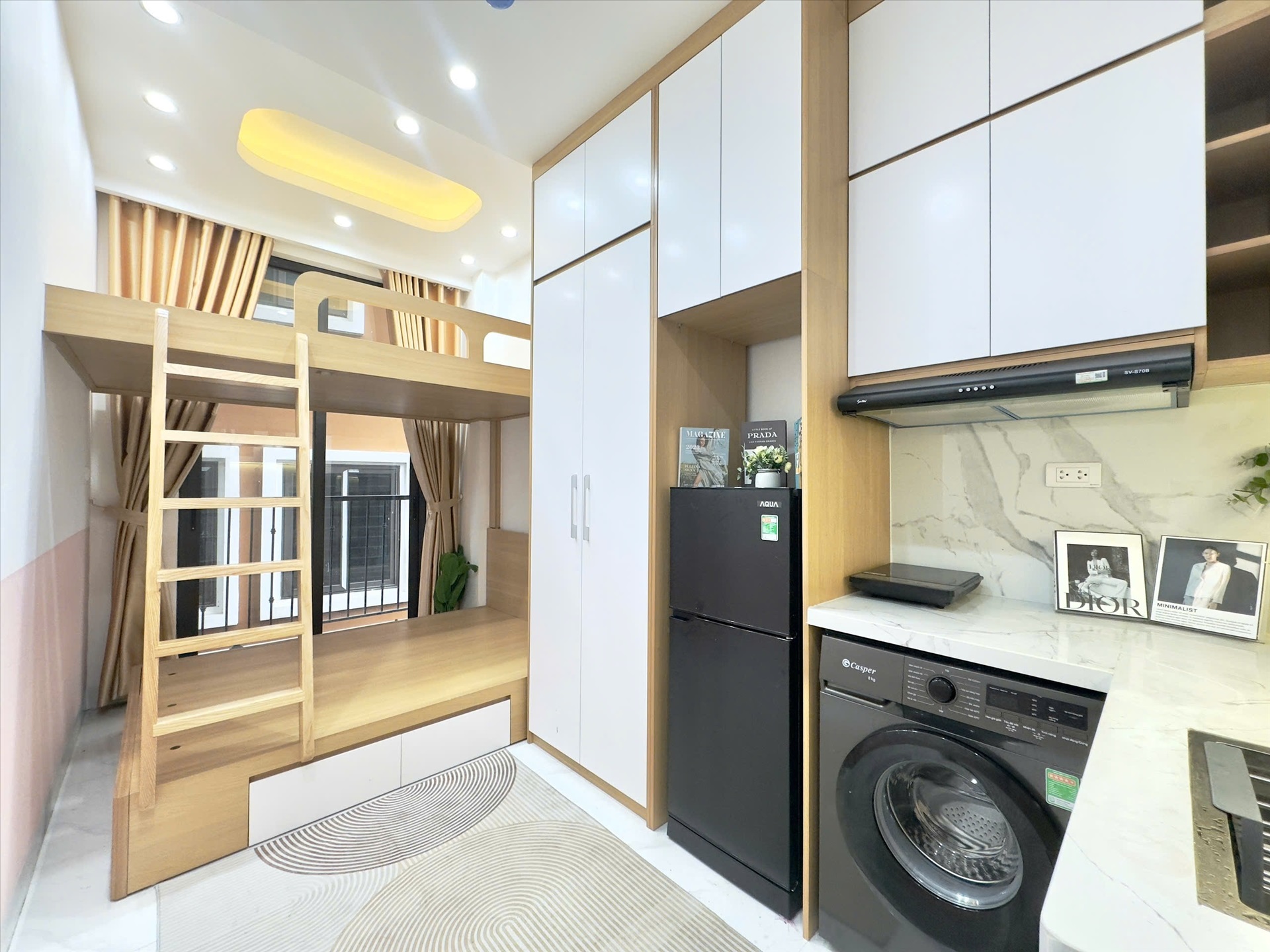 Phòng trọ Studio 25m2 tại Funhome Trung Kính - Cầu Giấy - Phòng ngủ