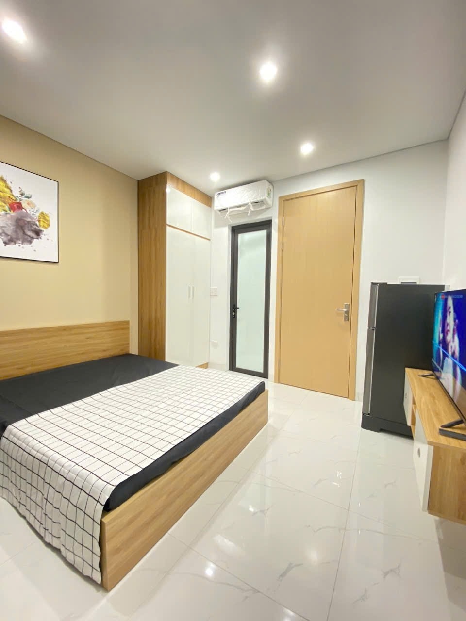 Phòng trọ Studio 18m2 tại MT House Yên Hòa - Cầu Giấy - Phòng ngủ