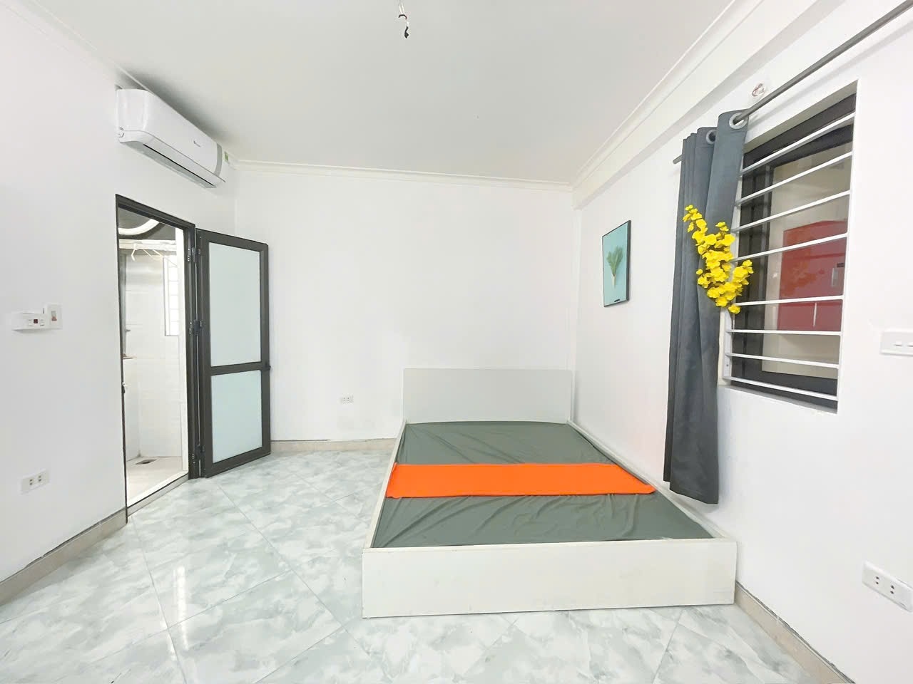 Phòng trọ Studio 28m2 tại HappyHomes Hồ Tùng Mậu - Cầu Giấy - Phòng ngủ