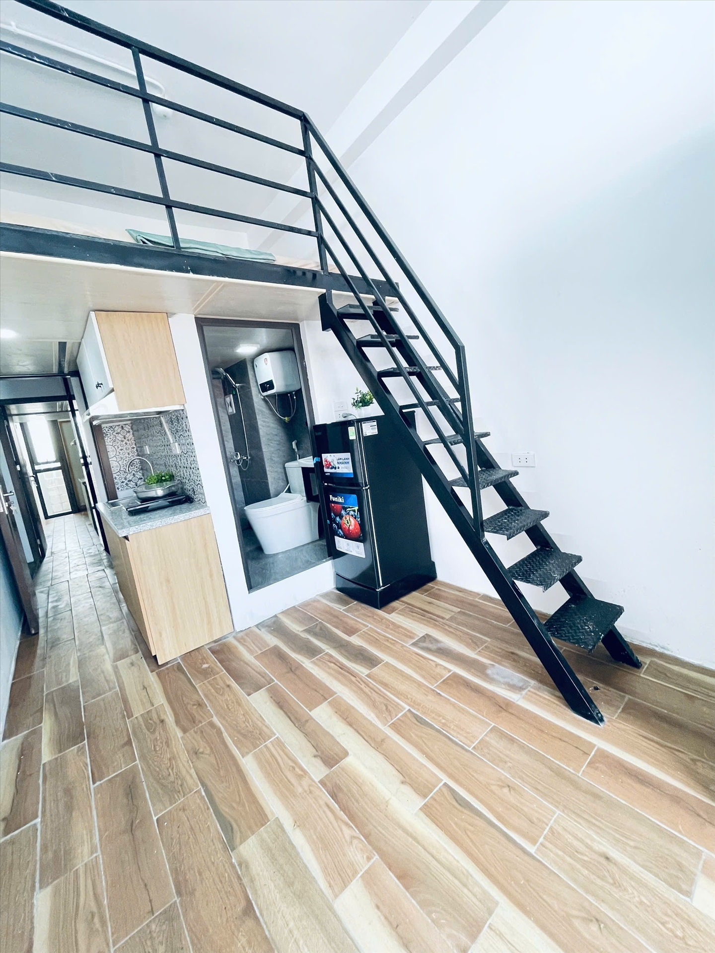 Phòng trọ Duplex 25m2 tại NT Apartment Yên Hòa - Cầu Giấy - Phòng khách