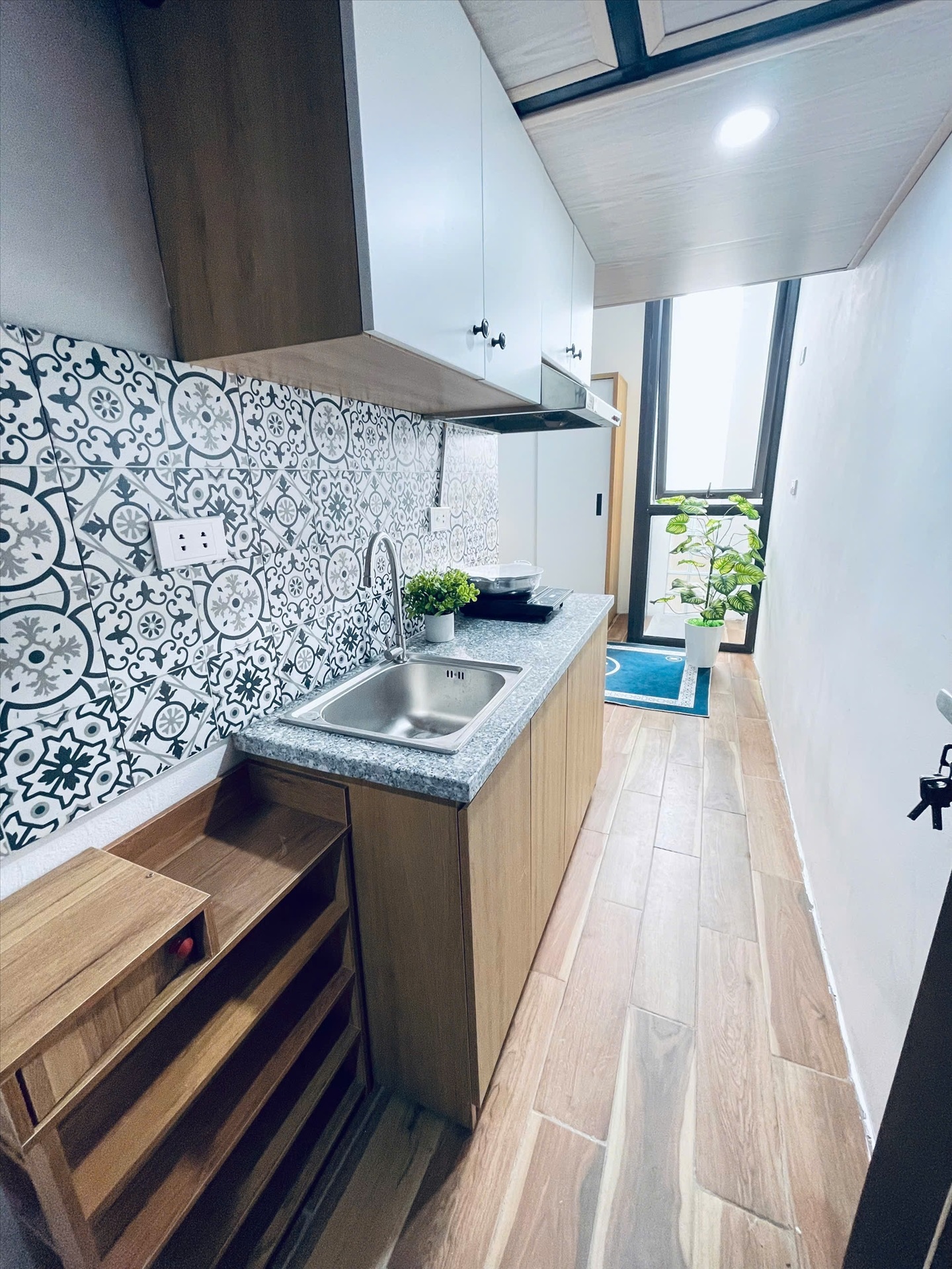 Phòng trọ Duplex 25m2 tại NT Apartment Yên Hòa - Cầu Giấy - Phòng bếp
