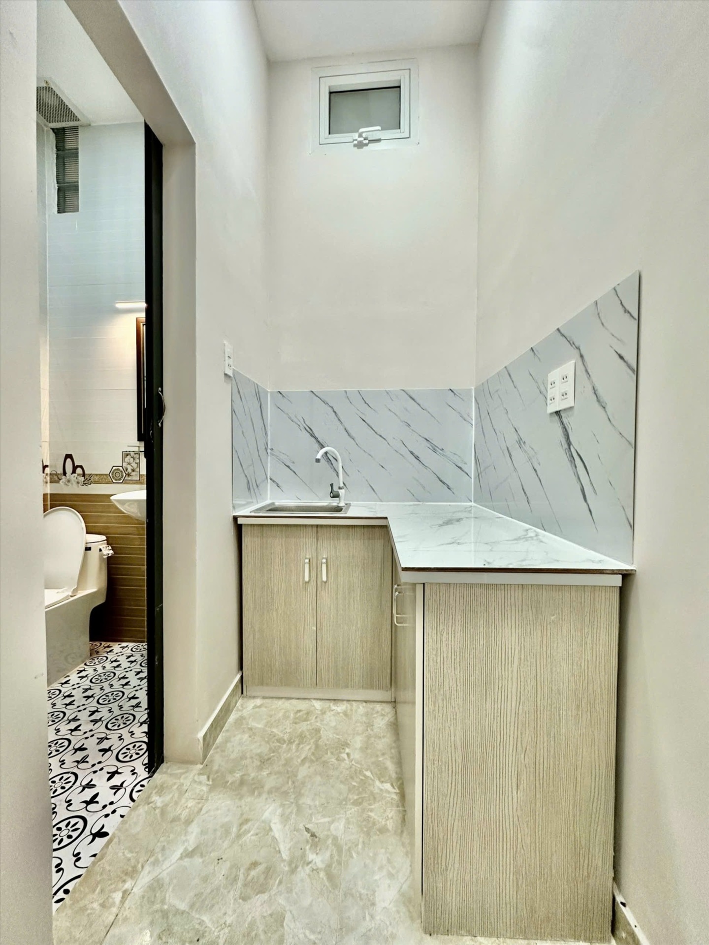 Phòng trọ Studio 25m2 tại Diamond House Nơ Trang Long - Bình Thạnh - Phòng bếp