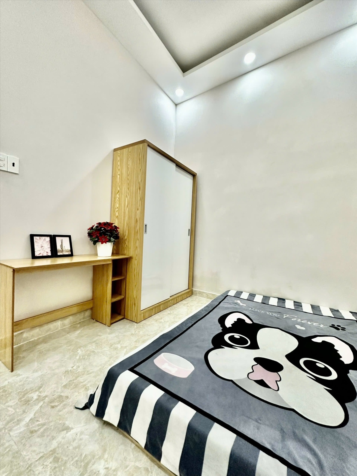 Phòng trọ Studio 25m2 tại Diamond House Nơ Trang Long - Bình Thạnh - Phòng ngủ