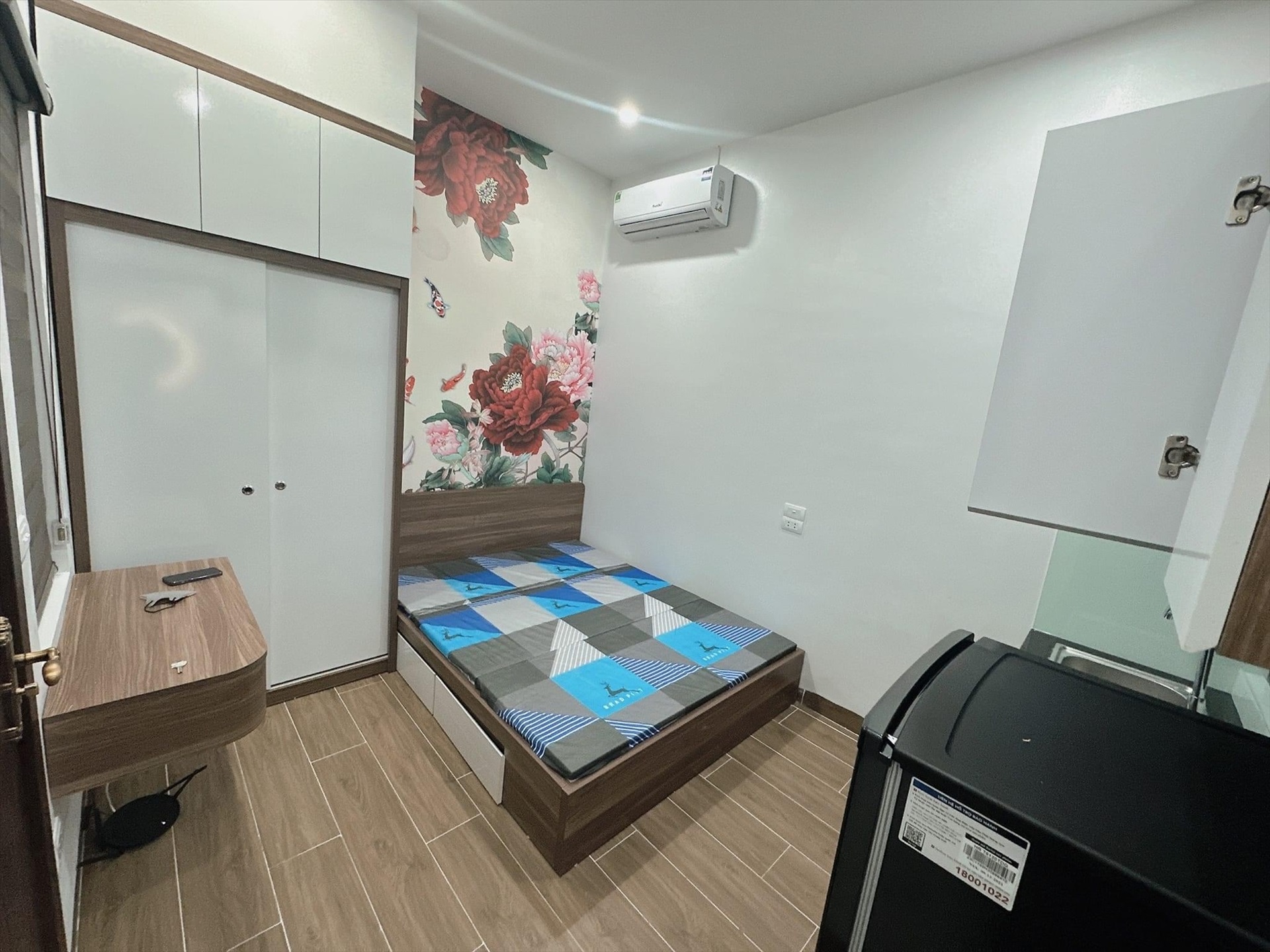Phòng trọ Studio 25m2 tại NTV Apartment Nguyễn Ngọc Vũ - Cầu Giấy - Phòng ngủ