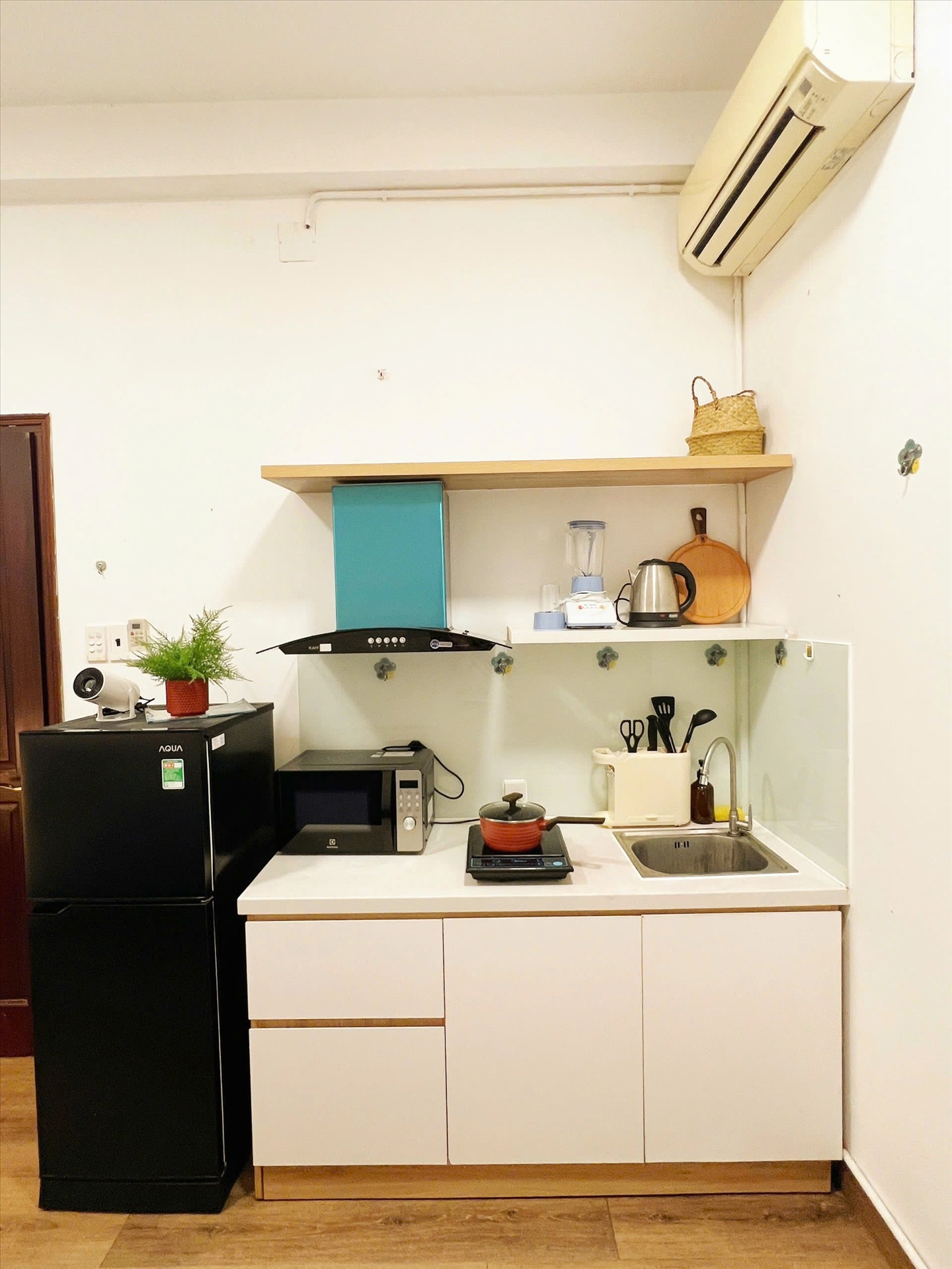 Phòng trọ Studio 30m2 tại FlexiHome Cộng Hòa - Tân Bình - Phòng bếp