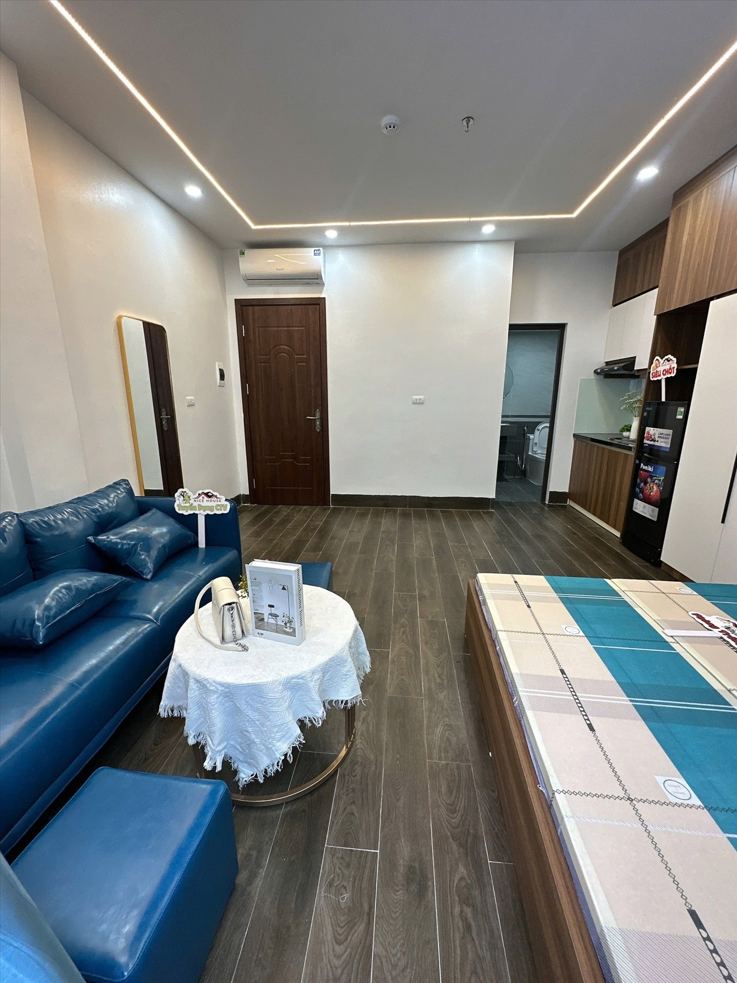 Phòng trọ Studio 35m2 tại NTV Apartment Phú Mỹ - Nam Từ Liêm - Phòng khách