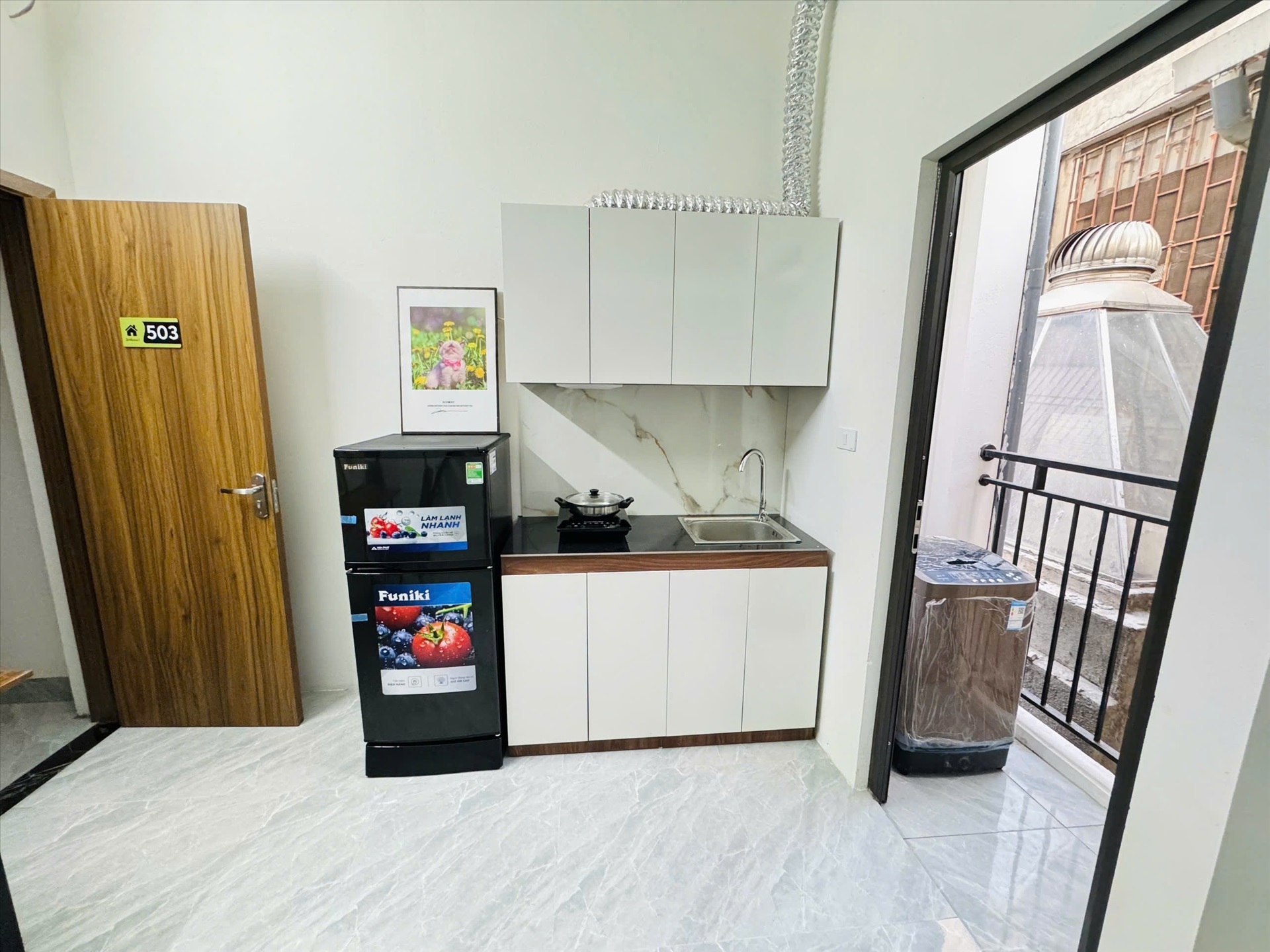 Phòng trọ Duplex 20m2 tại AK Land Miếu Đầm - Nam Từ Liêm - Phòng bếp