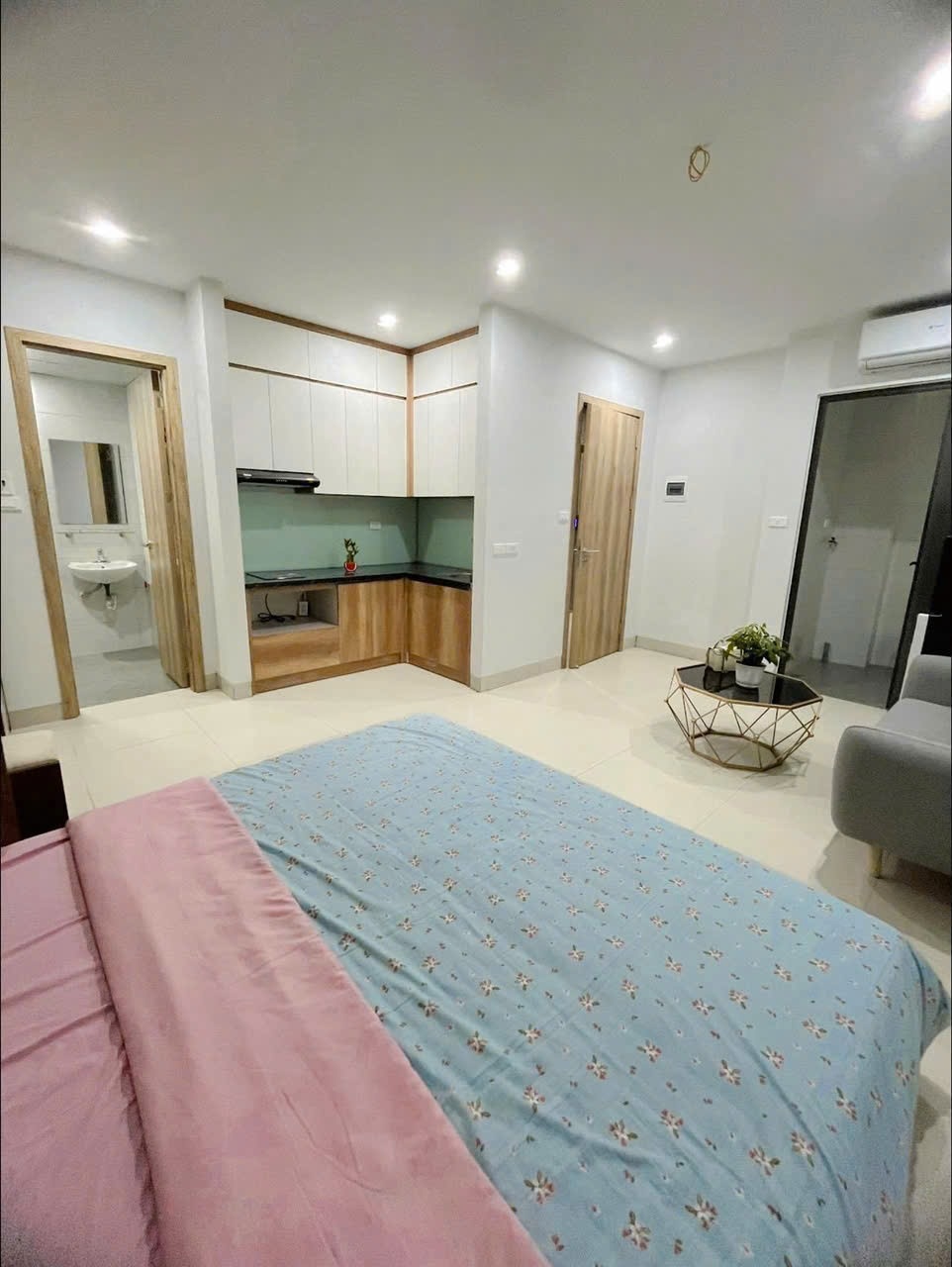 Phòng trọ Studio 30m2 tại Kim Cương Land Trung Kính - Cầu Giấy - Phòng ngủ