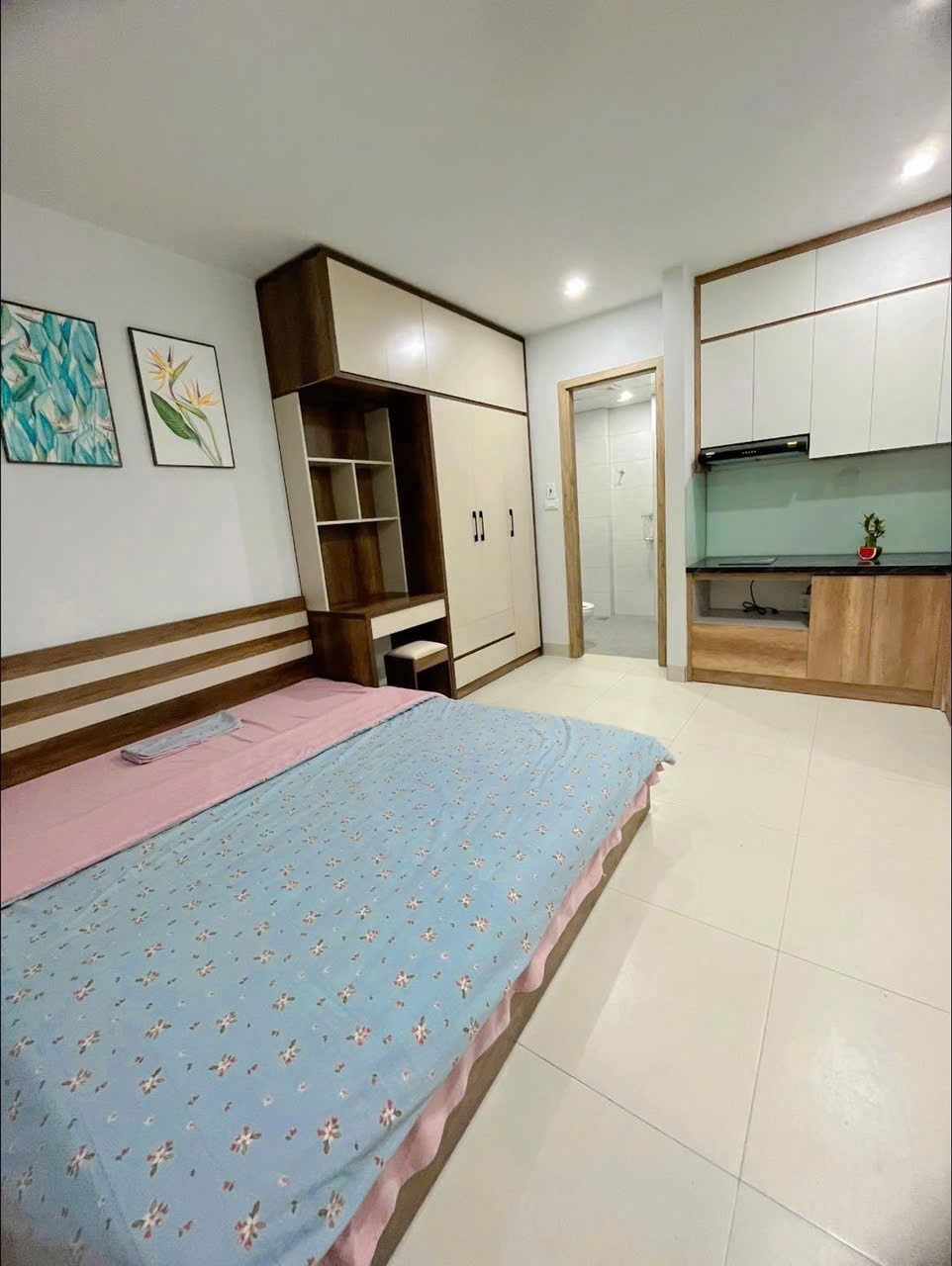Phòng trọ Studio 30m2 tại Kim Cương Land Trung Kính - Cầu Giấy - Phòng ngủ
