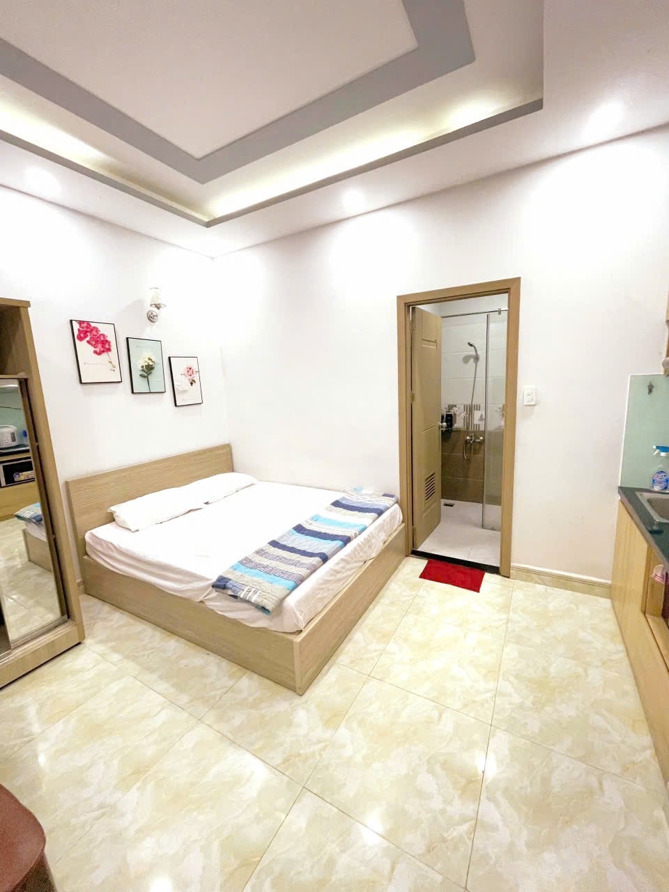 Phòng trọ Studio 30m2 tại AH Home Võ Thị Sáu - Quận 1 - Phòng ngủ