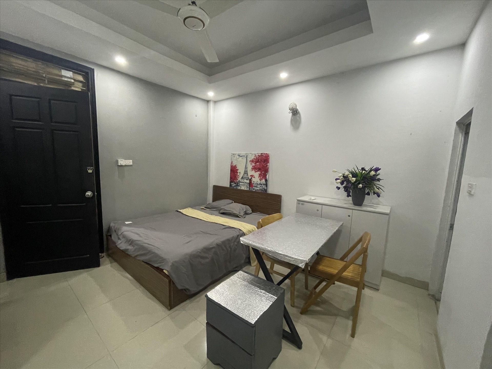 Phòng trọ Studio 25m2 tại Sunny Apartment Trần Duy Hưng - Cầu Giấy - Phòng ngủ