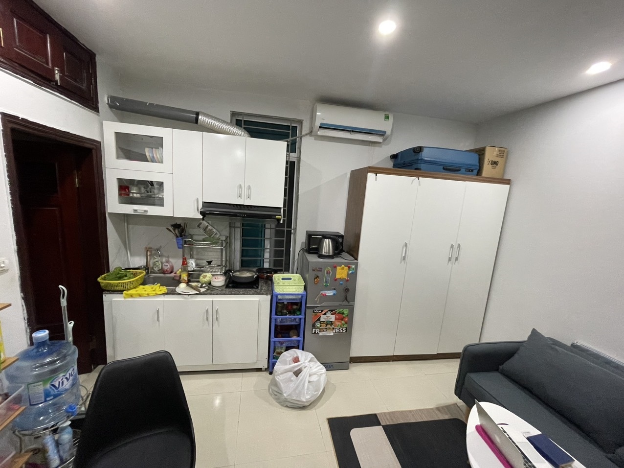 Phòng trọ Studio 25m2 tại Sunny Apartment Xuân Thủy - Cầu Giấy - Phòng bếp