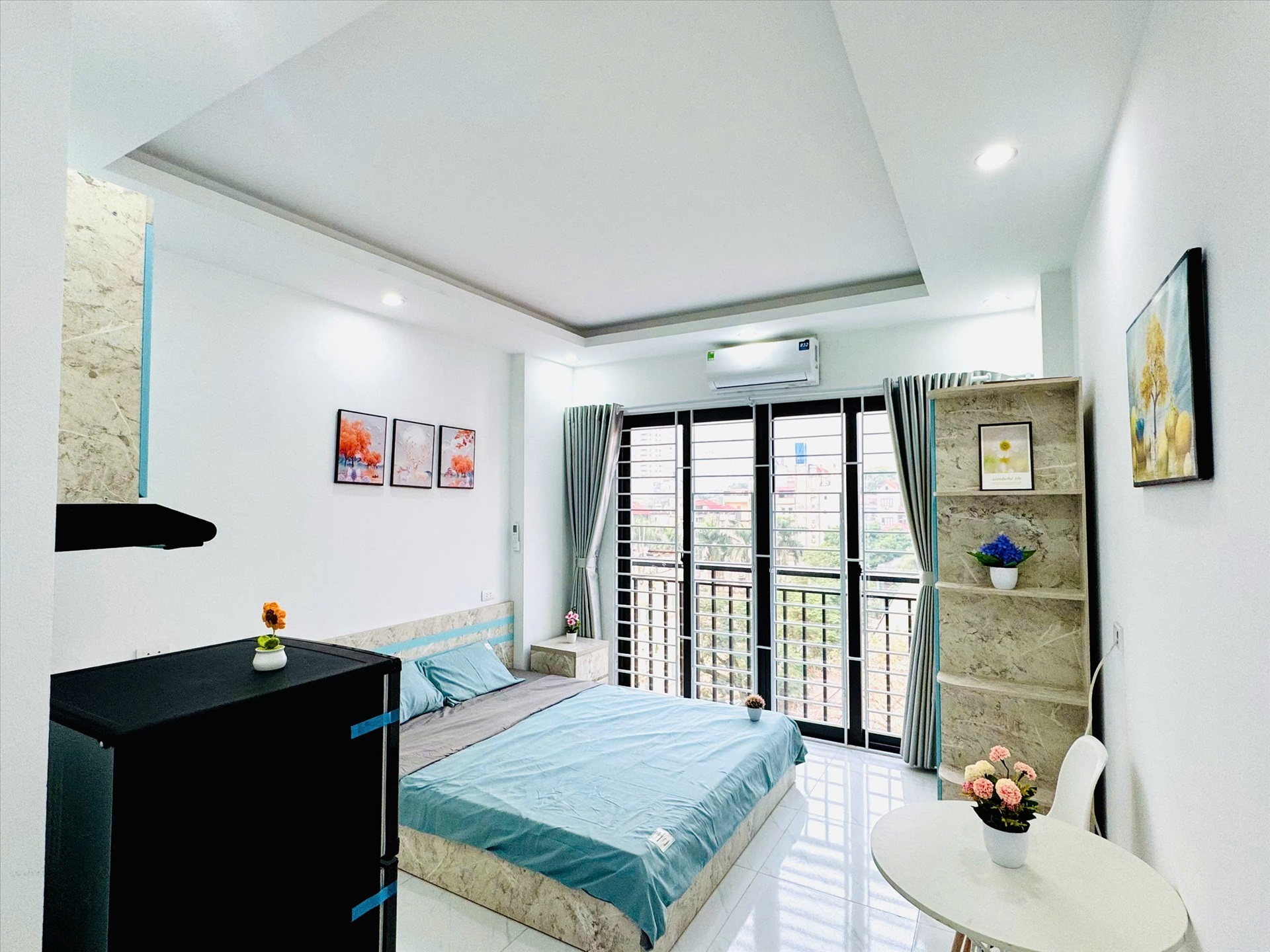 Phòng trọ Studio 30m2 tại Vihome Plus Vũ Hữu - Thanh Xuân - Phòng ngủ