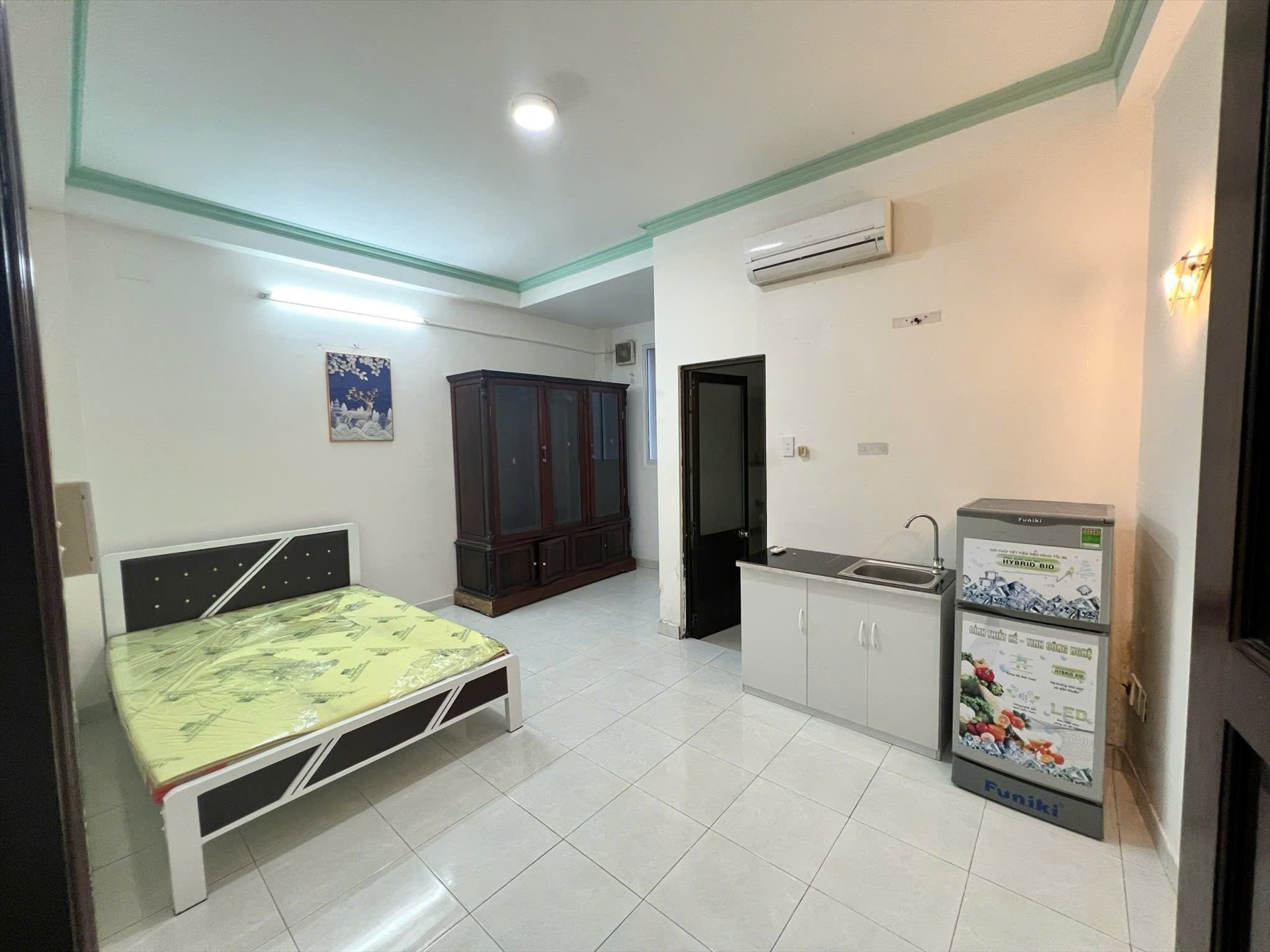 Phòng trọ Studio 28m2 tại Sea Home Cách Mạng Tháng Tám - Quận 3 - Phòng khách