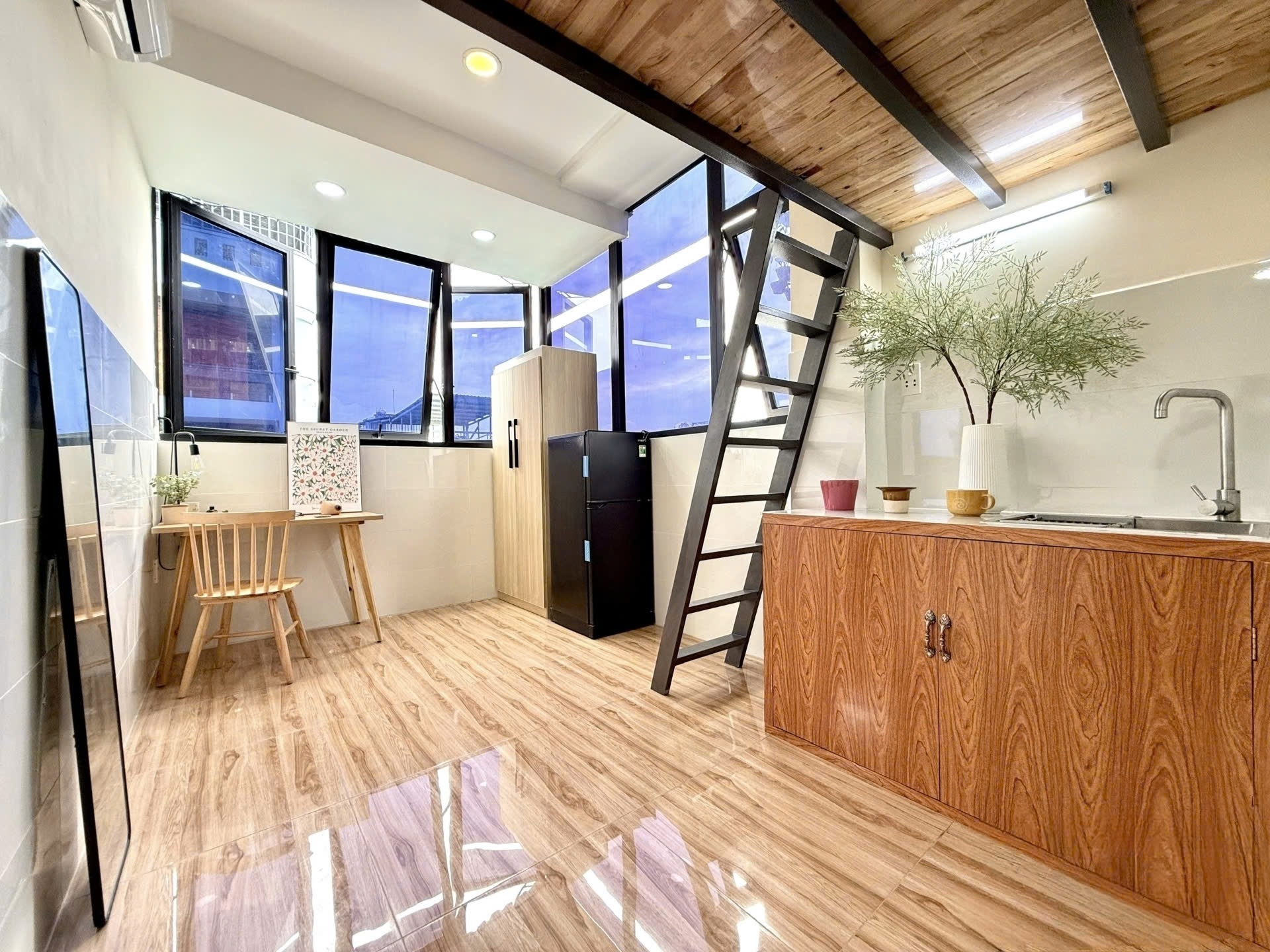 Phòng trọ Duplex 25m2 tại Batiso Apartment Nhật Tảo - Quận 10 - Phòng bếp