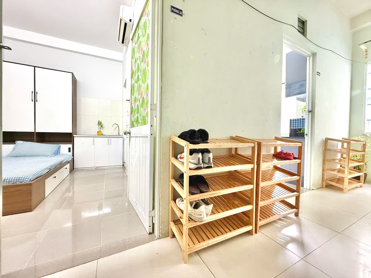 Phòng trọ Studio 25m2 tại ĐL House Vạn Kiếp - Bình Thạnh - Phòng ngủ