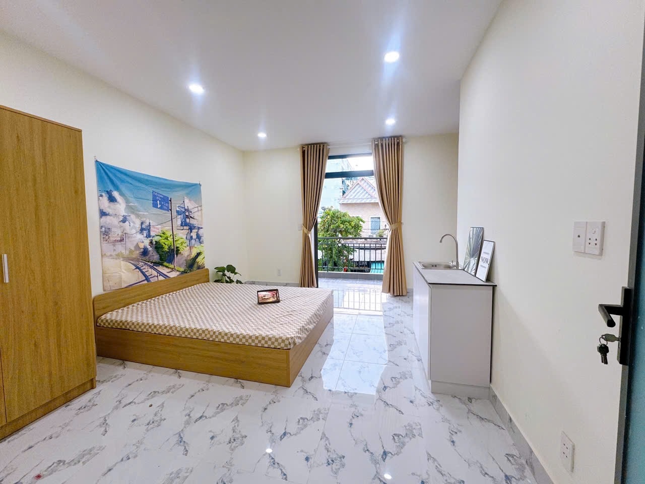 Phòng trọ Studio 40m2 tại AV House Nguyễn Thị Sáu - Quận 12 - Phòng ngủ