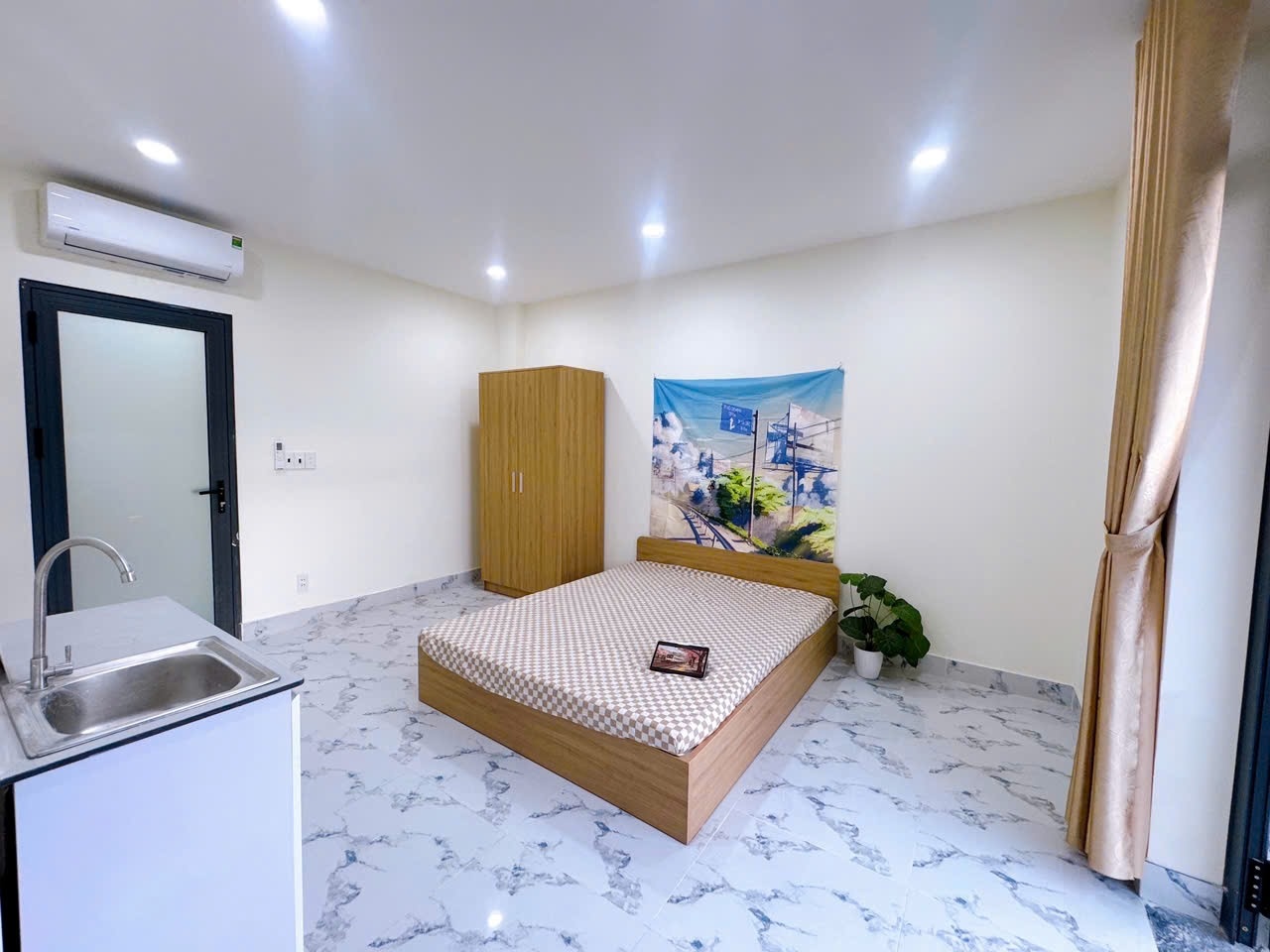 Phòng trọ Studio 40m2 tại AV House Nguyễn Thị Sáu - Quận 12 - Phòng ngủ