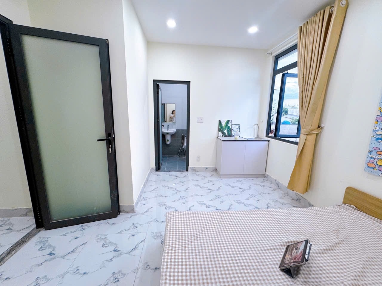 Phòng trọ Studio 25m2 tại AV House Nguyễn Thị Sáu - Quận 12 - Phòng ngủ