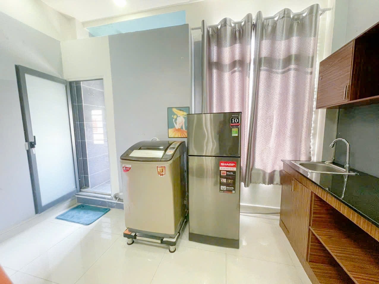 Phòng trọ Studio 25m2 tại TU House Hoàng Sa - Tân Bình - Phòng ngủ