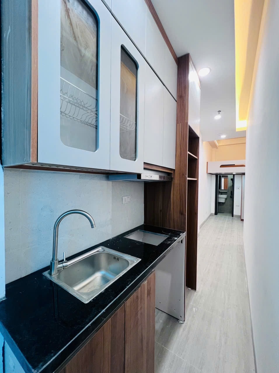 Phòng trọ Studio 25m2 tại FUNHOME Phạm Văn Đồng - Bắc Từ Liêm - Phòng bếp