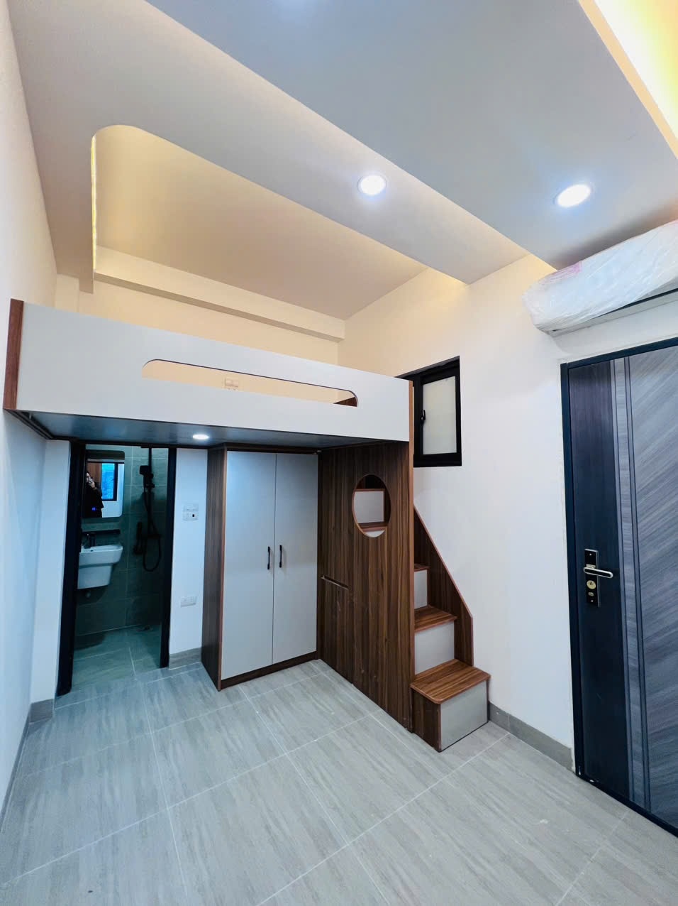 Phòng trọ Studio 25m2 tại FUNHOME Phạm Văn Đồng - Bắc Từ Liêm - Phòng ngủ