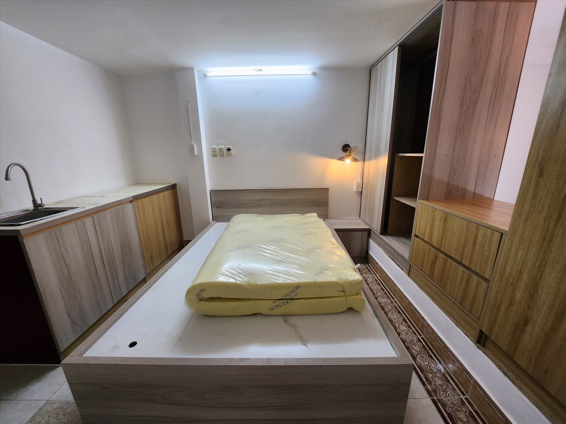Phòng trọ Studio 15m2 tại NQ Housing Hai Bà Trưng - Quận 1 - Phòng ngủ