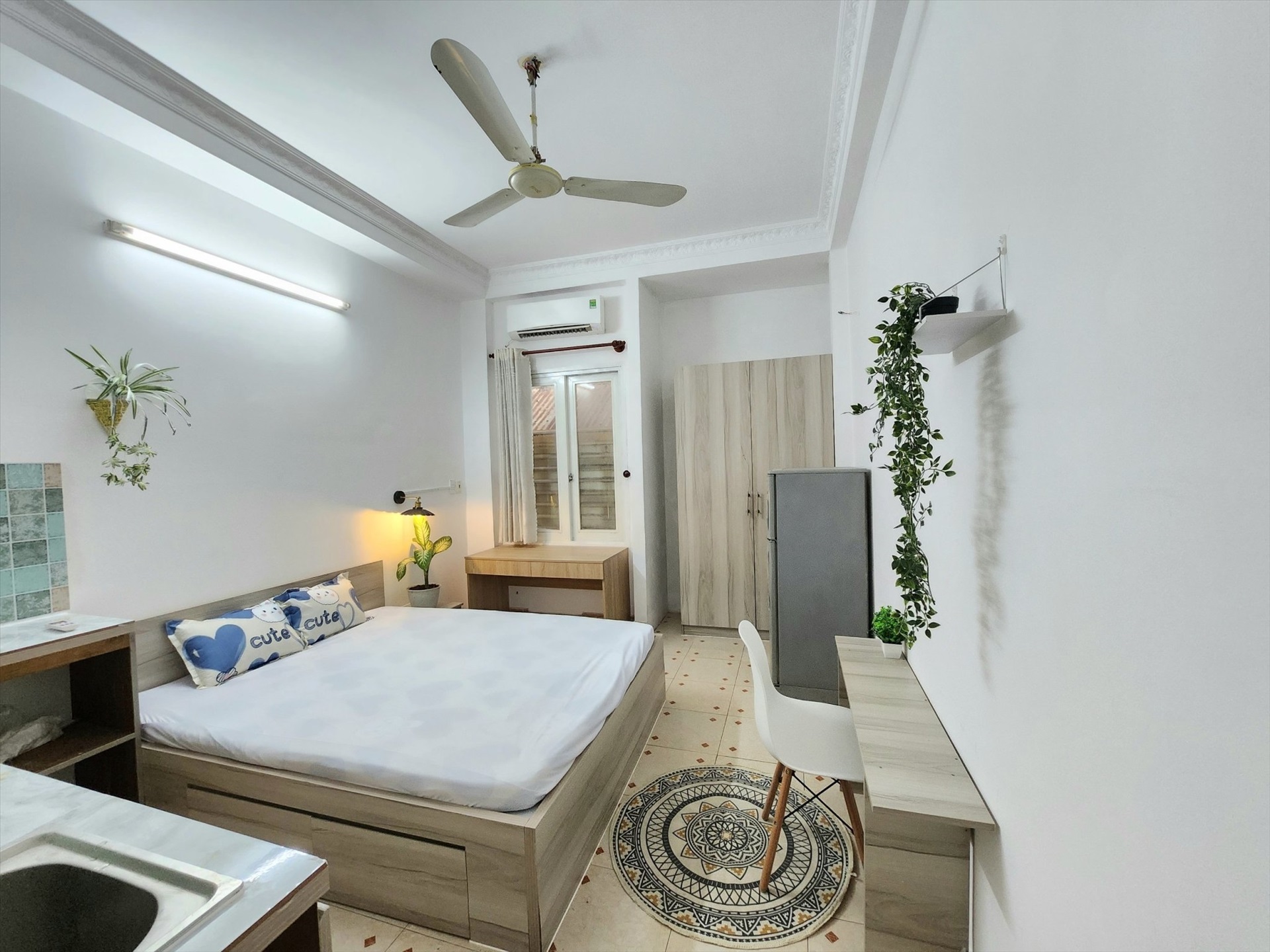 Phòng trọ Studio 25m2 tại NQ Housing Hai Bà Trưng - Quận 1 - Phòng ngủ