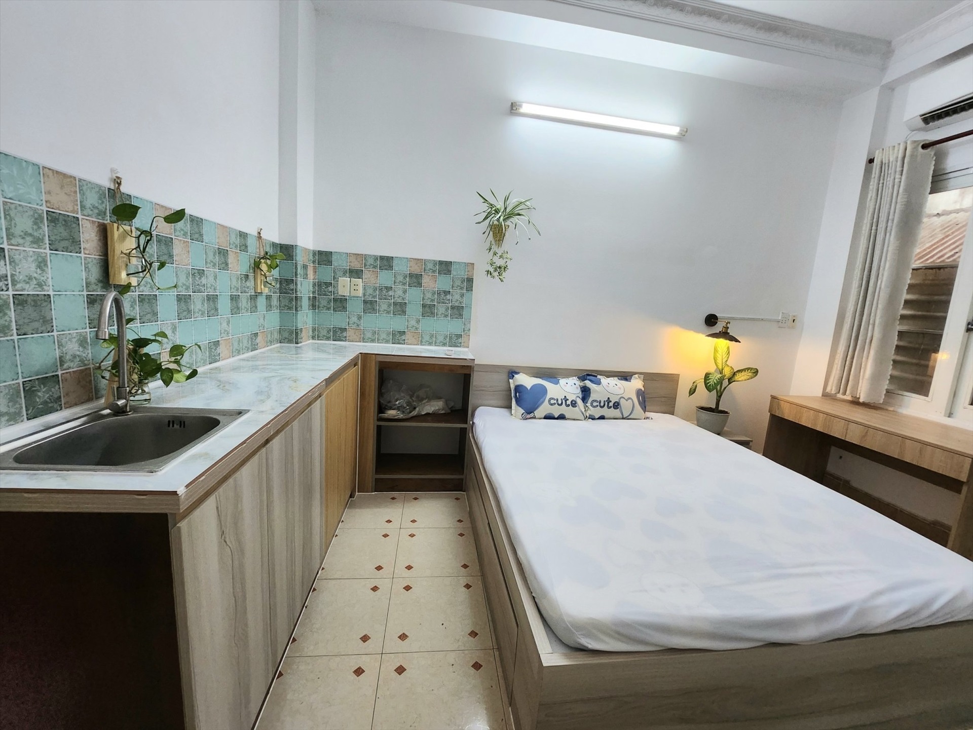 Phòng trọ Studio 25m2 tại NQ Housing Hai Bà Trưng - Quận 1 - Phòng ngủ