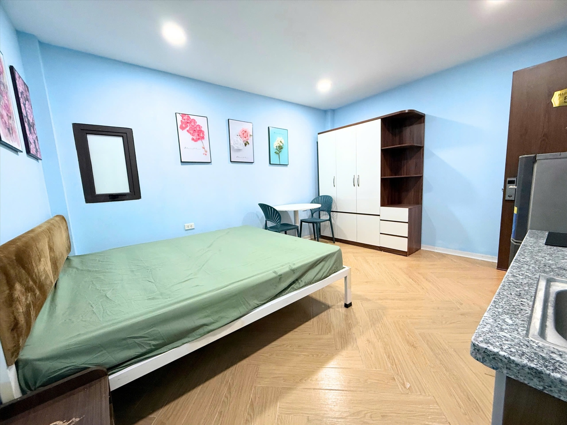 Phòng trọ Studio 30m2 tại Kevin Apartment Trần Duy Hưng - Cầu Giấy - Phòng ngủ