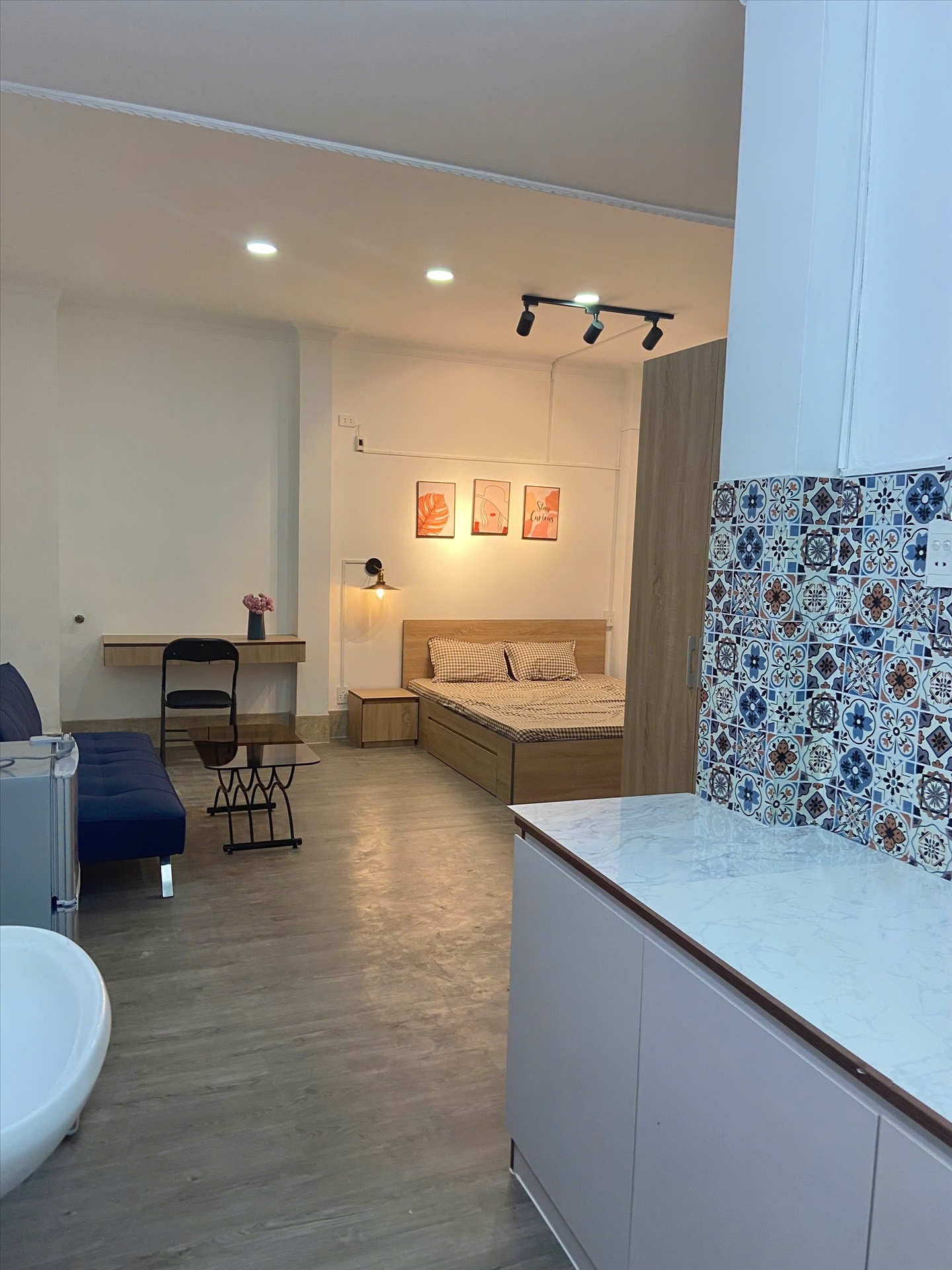 Phòng trọ Studio 40m2 tại NQ Housing Đặng Dung - Quận 1 - Phòng ngủ